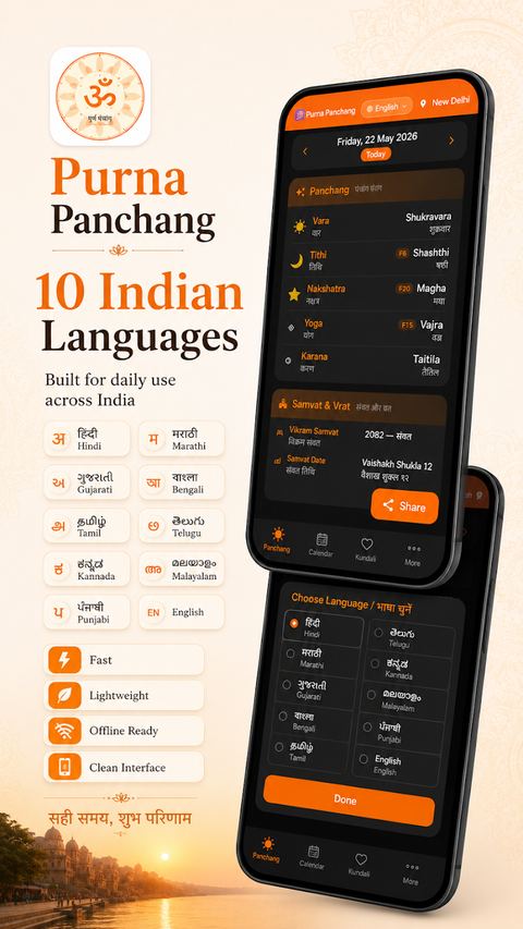 Purna Panchang daily view